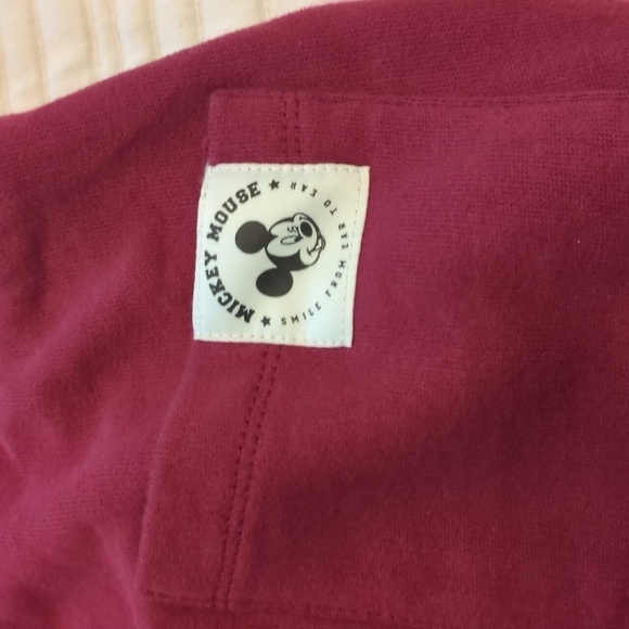 Zara Mickey Mouse cozy soft burgundy sweatpants Girls size 10 - Picture 6 of 7